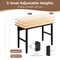 spanspace 48" Heavy-Duty Adjustable Workbench, Multi-Purpose Hardwood Top Worktable with Metal Frame & Foot Pads,2000 lbs Load Capacity